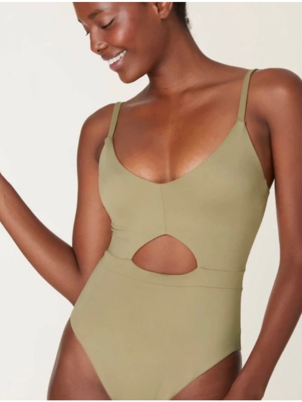 ANDIE The Samoa One Piece Bathing Suit Olive Green Medium